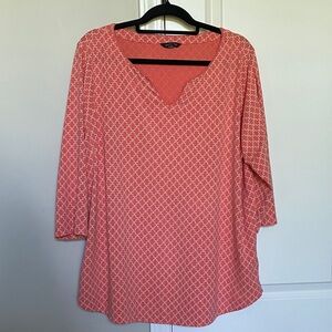 Lands' End Coral Patterned Tunic